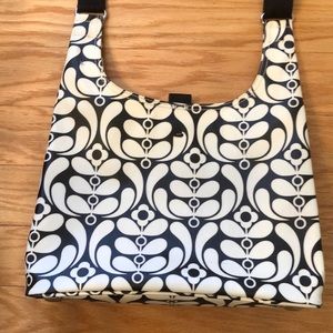 Black and White Orla Kiely Crossbody Bag
